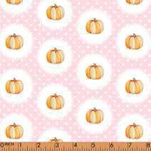 K370- pink polkadot with pumpkin knit printing 4.0