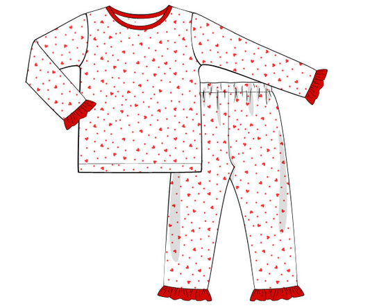 K372- tiny heart in white knit printing 4.0