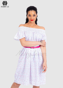 FLORAL OFF SHOULDER DRESS - MD35