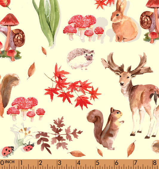 I58- Reindeer in fall pique printing 4.0