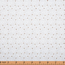 LE13- medium floral white Embroidery fabric