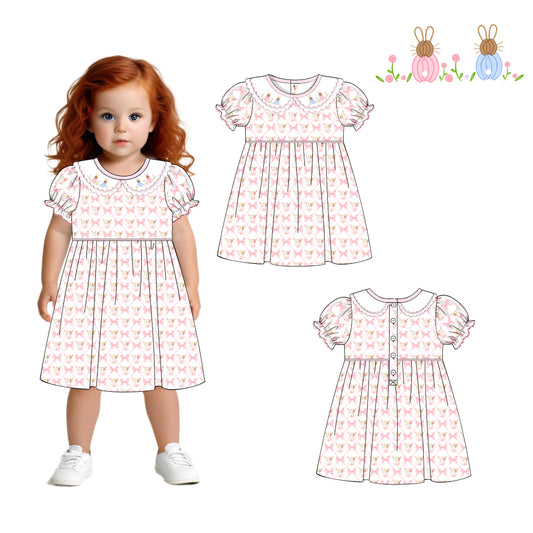 Fancy Easter dress hand embroidered - DR4137