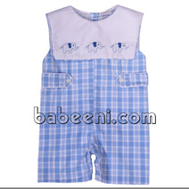 Elephant embroidered shortall - BC 696