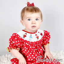 Christmas hand smocked dress