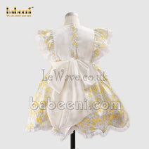 Gorgeous little girl yellow floral dress - DR 3237