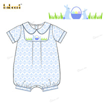 Boy Bubble In Blue Hand Embroidered Bunny - BC1232