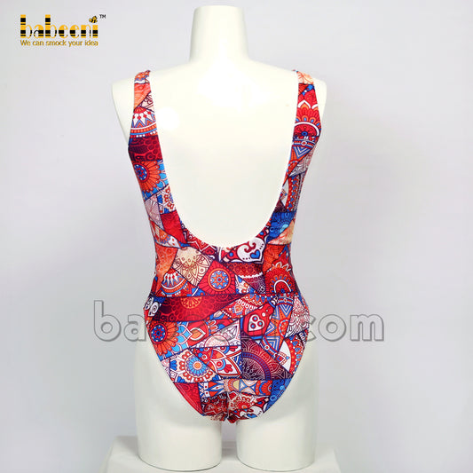 Lovely ocean flowers girl swimwear for mommy - FWM 13