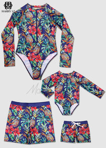 FAMILY  MATCHING SWIMWEAR - TROPICAL FOREST PRINT - MD147