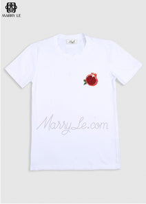 POMEGRANATE EMBROIDERED T-SHIRT FOR WOMEN-MD122