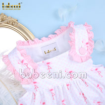 Flamingos printed girl dress- DR 3318