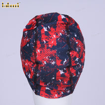 Abstract Pattern Babeeni Man Swim cap in Red and Black - SC 06