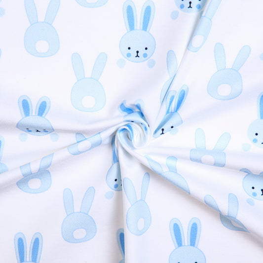 CD31- Blue bunny thick cardigan printing 4.0 fabric