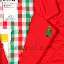 Pretty Xmas Tree Quilted Vest for little boy - QC 52