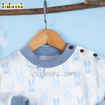 Cute rabbit printed baby thick cardigan - ST114