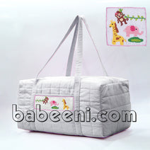 Lovely animals smocked duffle bag - QA 15