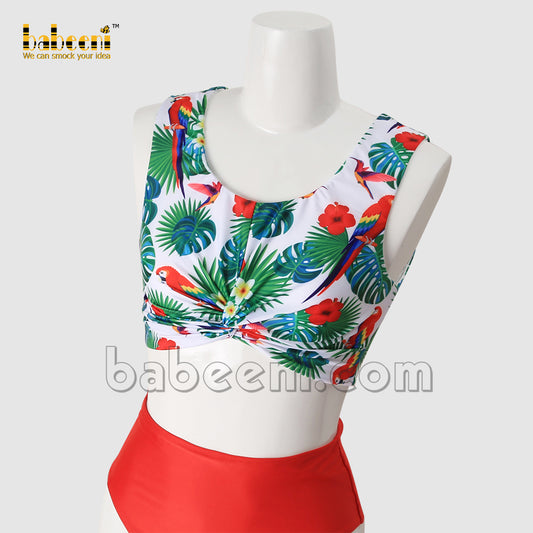 Cool tropical parrot women swimwear -MS 06