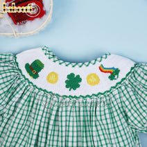 Beautiful St Patrick smocked dress - DR 3352