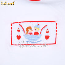 Hand smocked girl set for Valentine - DR 3359