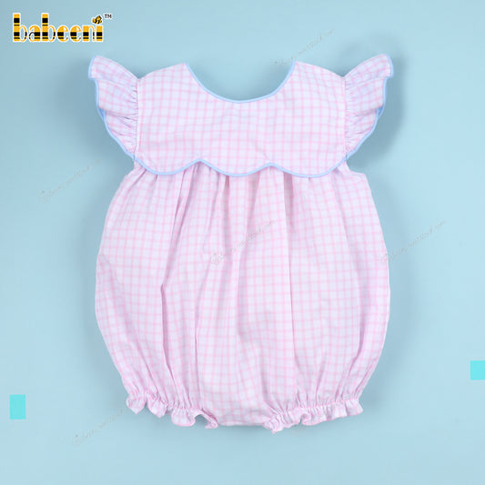 Belted Bubble Pink And Blue Lines For Girl - DR3781