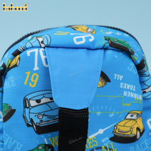 Kid Bag In Blue Cars Theme - KB78