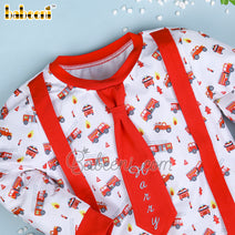 Fire truck printed shirt for little boys – TS 41