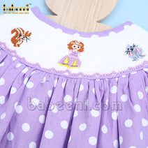 Elegant Princess hand smocked baby dress - DR3210