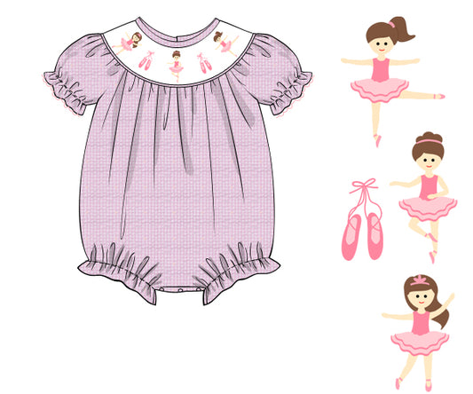 XB7 - Light pink gingham seersucker