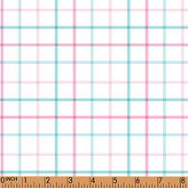 PP204-blue, pink plaid printing in 4.0 fabric