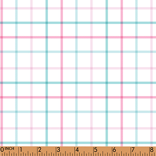 PP204-blue, pink plaid printing in 4.0 fabric