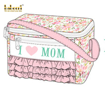 Peach blossom smocked lunch box - LB 04