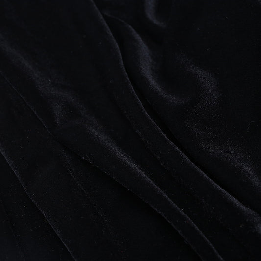 N25- black velvet fabric