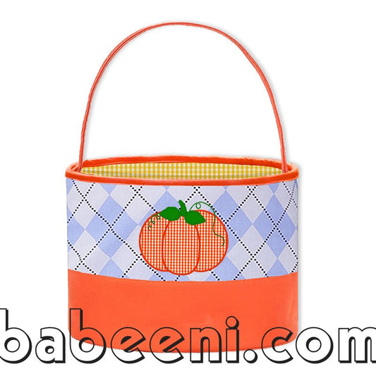 Cute Pumpkin applique hand bag for kids KB 30