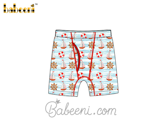 Sailboat printed man underwear - UM 16