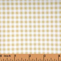 K301- Pale Khaki gingham knit fabric printing 4.0