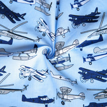 F108- Airplane in blue fabric