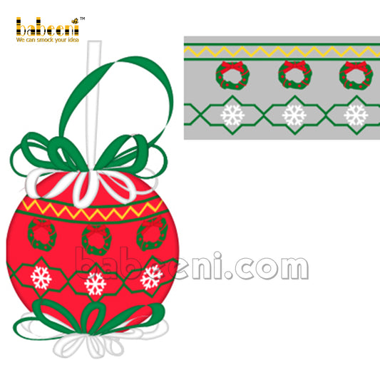 Smocked Christmas ornament - CO 15