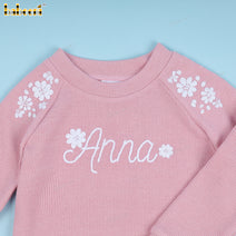 Girl Pink Sweater Shirt Custom Name - DR3806