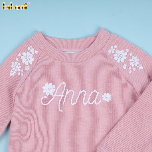 Girl Pink Sweater Shirt Custom Name - DR3806