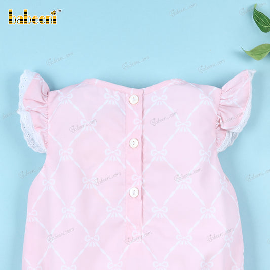 Pink Bubble With Pearl Buttons For Girl - DR3609