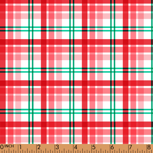 PP182 - green, red plaid printing in 4.0 fabric