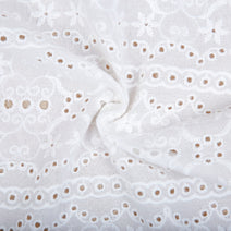 LE09- Classical white Embroidery fabric