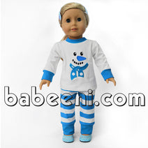 Snowman's face doll outfit- D 032