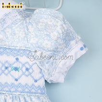 Gorgeous blue baby girls satin floral dress - DR 3500