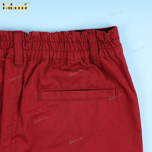 Red Khaki Pant For Boy - BT73