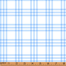 PP178 - baby blue 2 plaid printing in 4.0 fabric