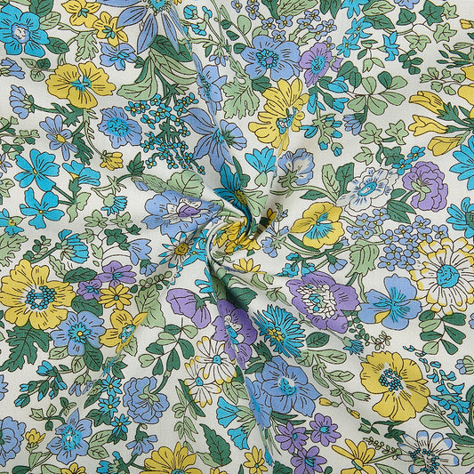 F216- volet tulip, sunshine yellow floral printing 4.0 fabric