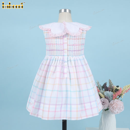 Bunny French knot embroidery girl dress – DR3535