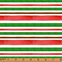 F130- Stripe Green, red pique printing 4.0