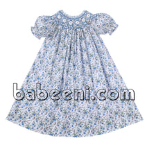 Beautiful geometric and daisy smocked dress - DR 2526