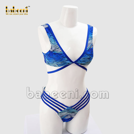 Lovely deep blue women swimwear-MS 04